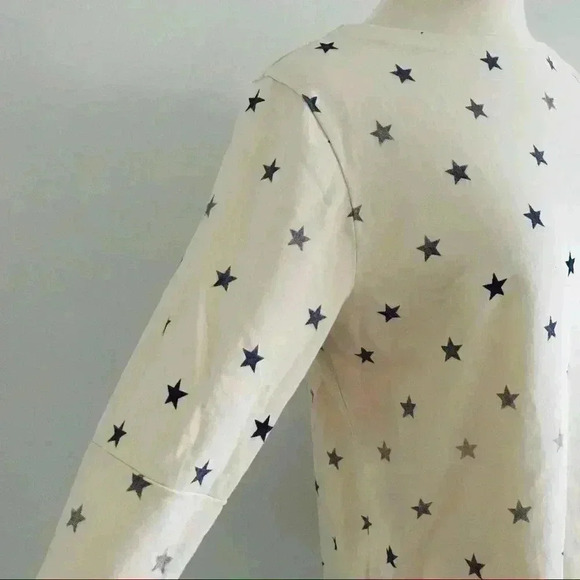 Mih Jeans Star Print Long Sleeve Top Shirt Cotton - Picture 7 of 11